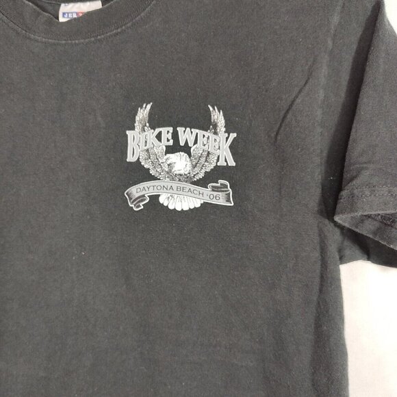 Jerzees 2006 Daytona Bike Week Motorcycle Black T-Shirt Men Women Size M - Picture 3 of 7